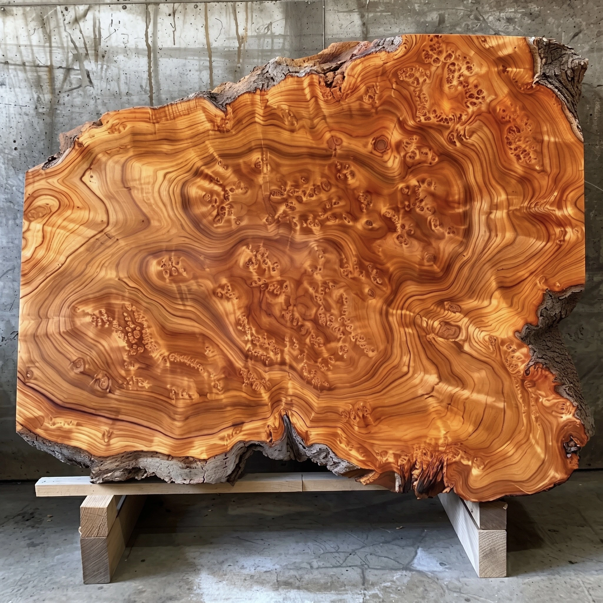 Ancient reclaimed California redwood slab — Northern California old growth material, recovered and preserved